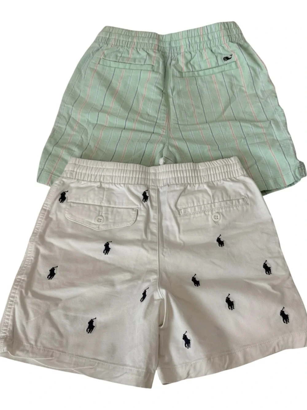 Vineyard Vines and Ralph Lauren boys Shorts with Navy logo size 10